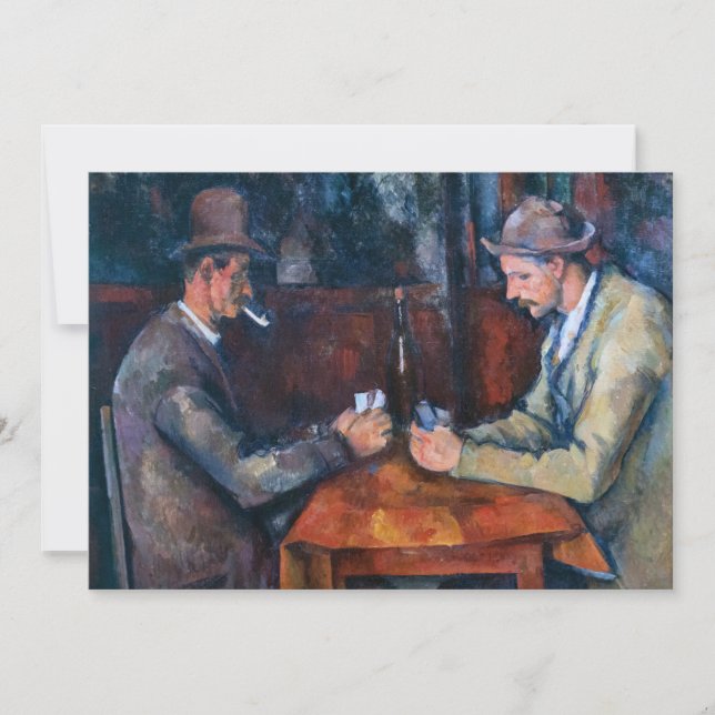 Convite Paul Cezanne - Os Jogadores de Cartas (Frente)