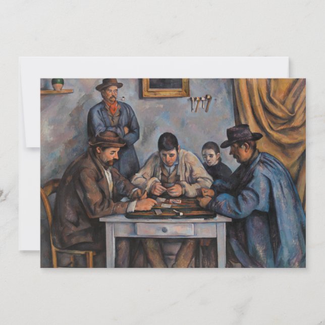 Convite Paul Cezanne - Os Jogadores de Cartas (Frente)