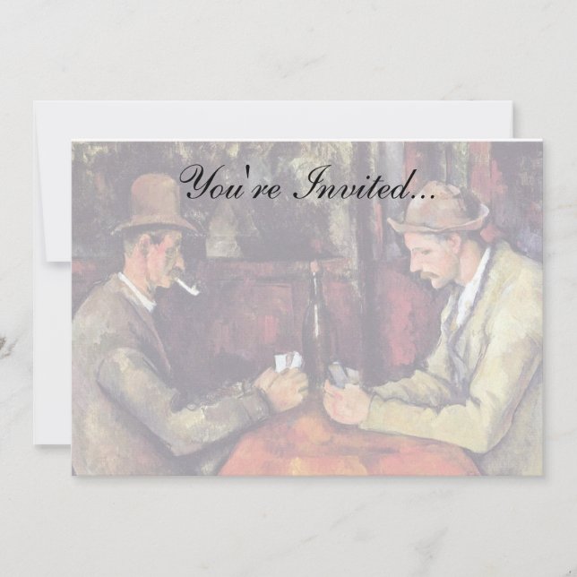 Convite Paul Cezanne - Os Jogadores De Cartas De Pintura D (Frente)
