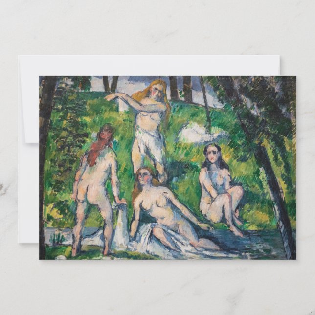 Convite Paul Cezanne - Quatro Bathers (Frente)