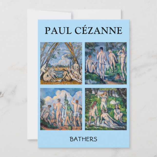 Convite Paul Cezanne - Seleção de Bathers Masterworks (Frente)