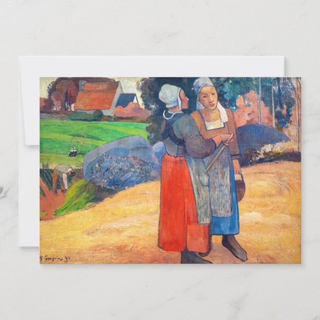 Convite Paul Gauguin - Camponesas Bretãs (Frente)
