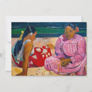 Convite Paul Gauguin - Mulheres Taitianas na Praia