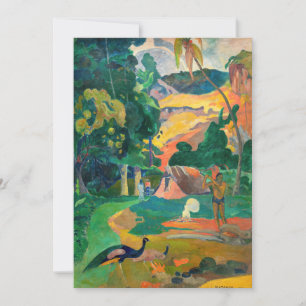 Convite Paul Gauguin - Paisagem com Pavões / Matamoe