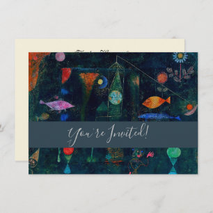 Convite Paul Klee Fish Magic Abstrato Pintura Gráfica