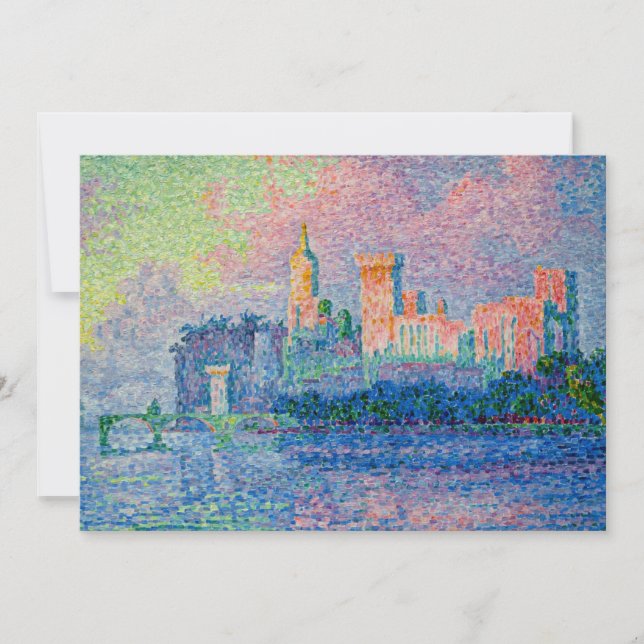 Convite Paul Signac - O Palácio Papal, Avinhão (Frente)