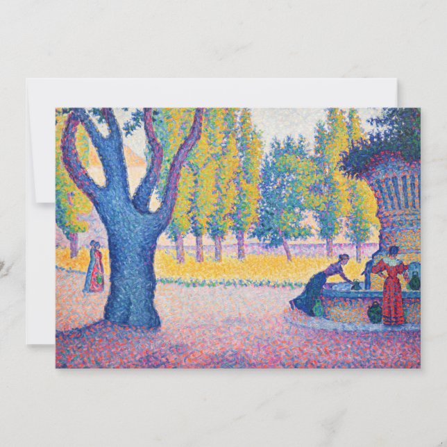 Convite Paul Signac - Saint-Tropez, Fontaine des Lices (Frente)