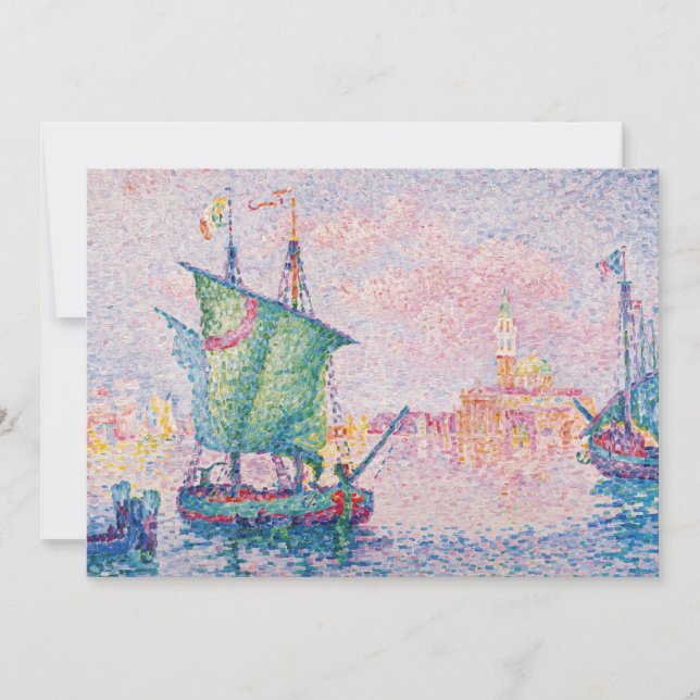 Convite Paul Signac - Veneza, A Nuvem Rosa (Frente)