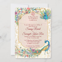 Pavão árabe Padrão indiano casamento para o noivo