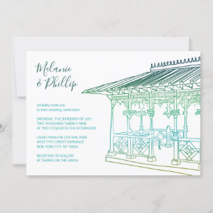 Convite Pavilhão das Senhoras Central Park Casamento em No