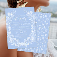 Pavimento floral azul do Pastel após o casamento d