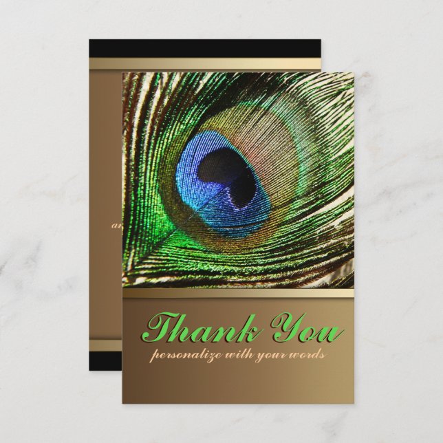 Convite Pavock Feather Obrigado Nota (Frente/Verso)