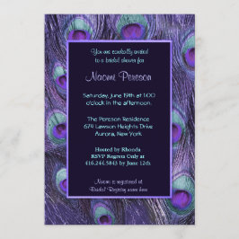 Convite Pavock Feather Purple Drama - Chá de panela