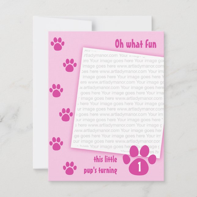 Convite PawprintBlue_0071bc (Frente)