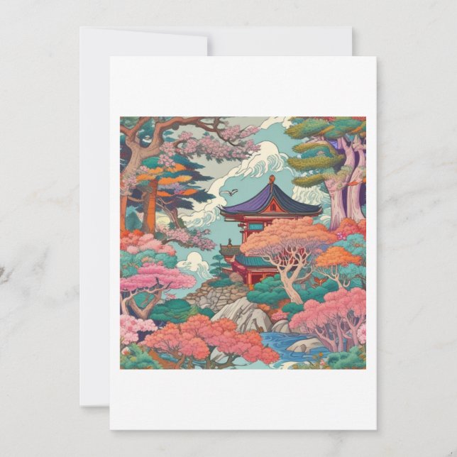 Convite paysage asiatique  (Frente)