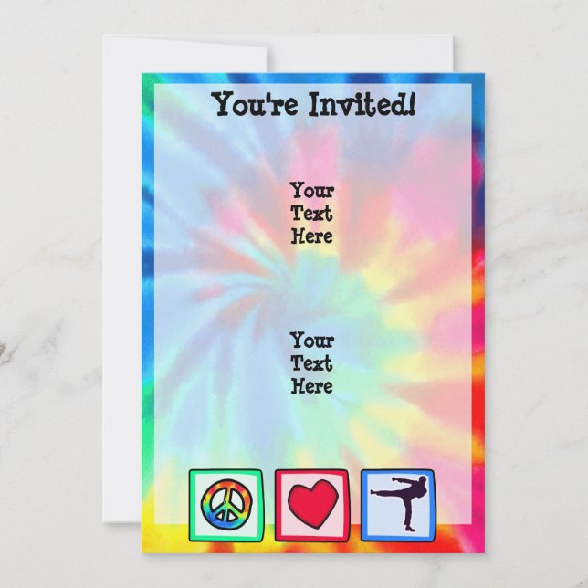 Convite Paz, Amor, Artes Marciais (Frente)