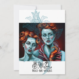 Convite Paz Amor Bruxas