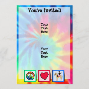 Convite Paz, Amor, Equestre