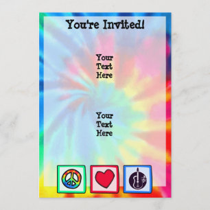 Convite Paz, amor, guitarra acústicas