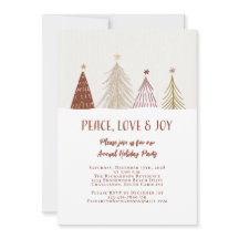 Paz Amor Joy Elegant Holiday Party Festivo