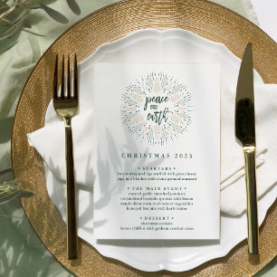 Convite Paz na Terra   Menu Janto de Natal Personalizado