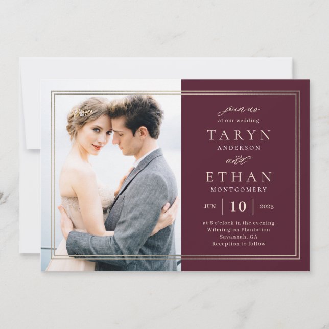 Convite PBD para Casamento de Fotos na Fronteira (Frente)