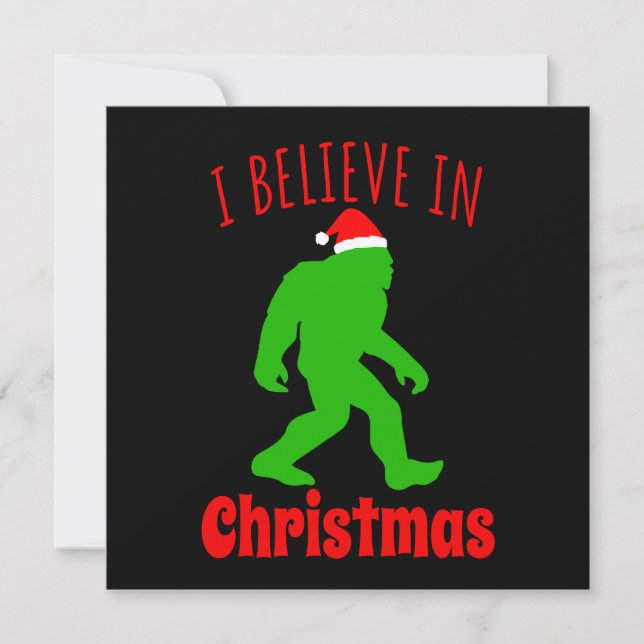 Convite Pé Grande Engraçado Eu Acredito No Natal (Frente)