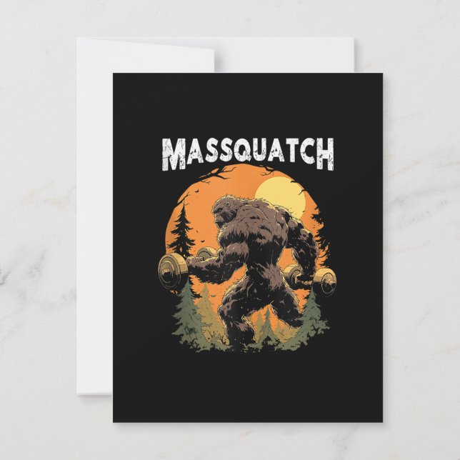 Convite Pé Grande Massquatch Engraçado (Verso)