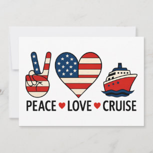 Convite Peace Love Cruise USA Vacance Vibes