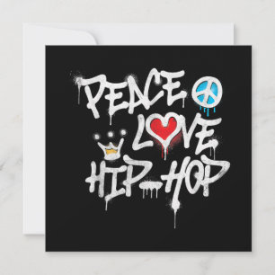 Convite Peace Love Hip Hop Dancing