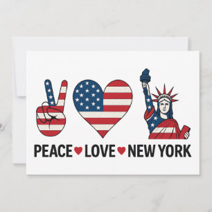 Convite Peace Love New York