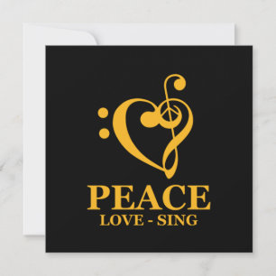 Convite Peace Love Sing Choir Chorus Choral Music Clef Gif
