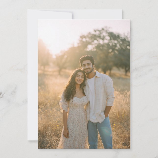 Convite Peaceful Beige Natural Photo (Frente)