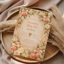 Peach Berry Garden First Birthday 1st Birthday