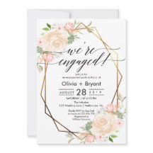 Peach festa de noivado de armações geométricas de 