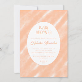 Convite Peach Fuzz Color Watercolor Abstrato Patterno