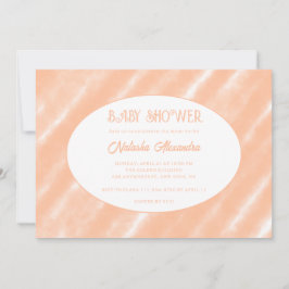 Convite Peach Fuzz Color Watercolor Abstrato Patterno