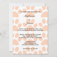 Peach Fuzz Paw Imprime Casamento Bonito E Engraçad