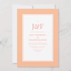 Convite Peach Fuzz Wedding