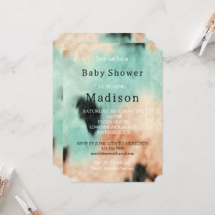 Convite Peach Mint Cream Southwest Cowgirl Cowhide