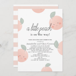 Convite Peaches & Cream Cute Kawaii Chá de fraldas por Cor