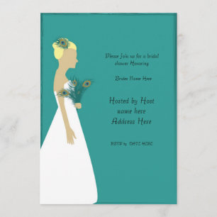 Convite peacock_bridal_invite-01, juntam-se por favor nos