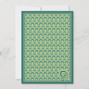 Convite Peacock Nouveau (Verde Verde)