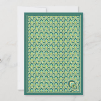 Convite Peacock Nouveau (Verde Verde)