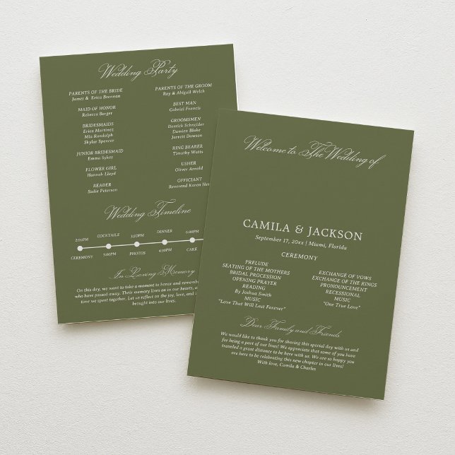 Convite Pear Green Wedding Flat Program (Criador carregado)