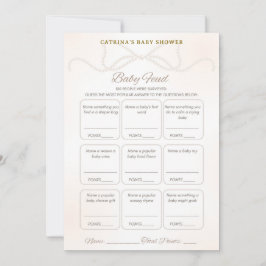 Convite Pearl Baby Shower Game - Editable Name, 5x7