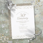 Convite Pearl Hearts Confetti do 30 Casamento<br><div class="desc">Com delicados corações amorosos confete. Personalize com suas informações especiais de 30 anos de aniversário de pérolas em caracteres quicos em um fundo de pérola. Projetado por Thisnotme©</div>