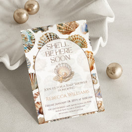 Convite Pearl Under The Sea You Soon Girl Baby Shower