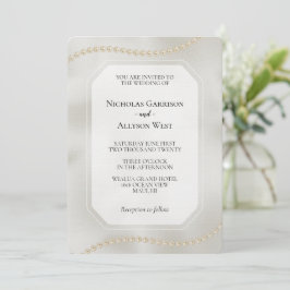 Convite Pearl White Luxe Weding