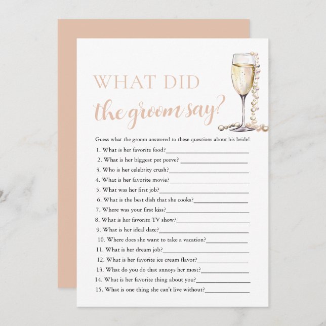 Convite Pearls E Prosecco Dourados O Que O Grupo Disse? (Frente/Verso)